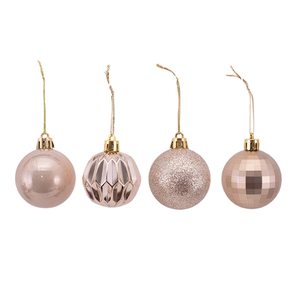 10Pk 5cm Platinum Bauble