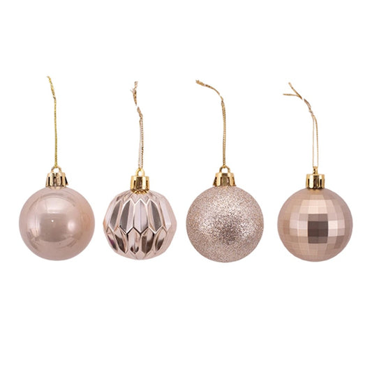 10Pk 5cm Platinum Bauble