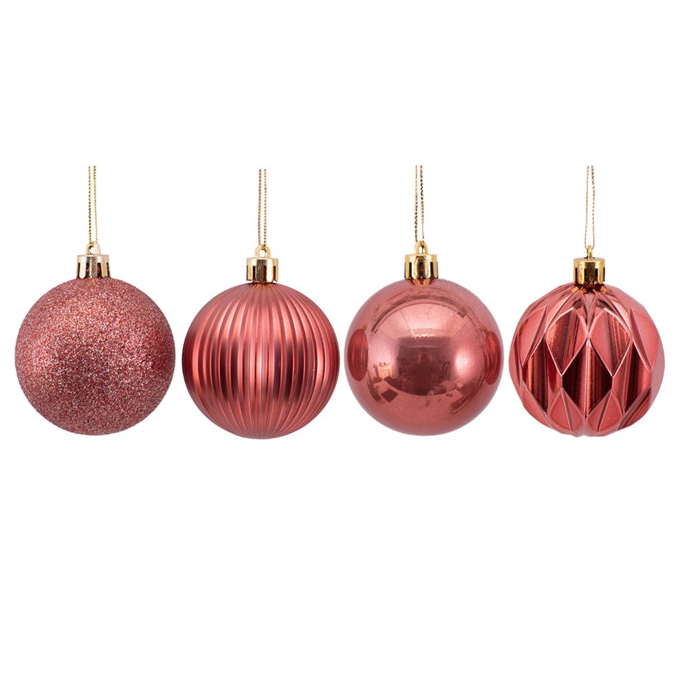 8Pk 6cm Scarlet Bauble