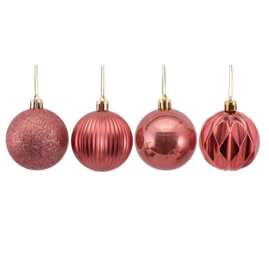 8Pk 6cm Scarlet Bauble