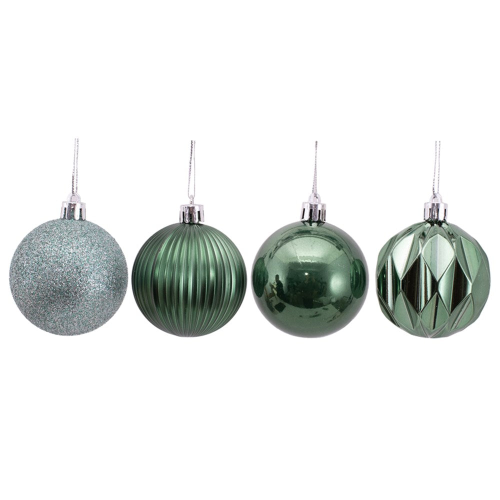 8Pk 6cm Sage Bauble