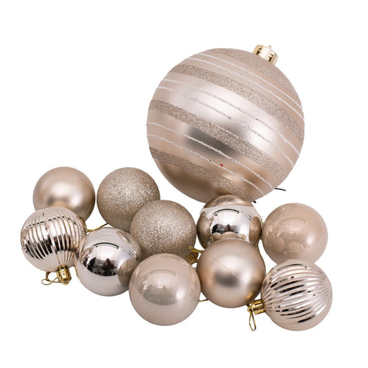 32Pc Bulk Pack Bauble-Platinum 15cmx2Pc 6cmx30Pc