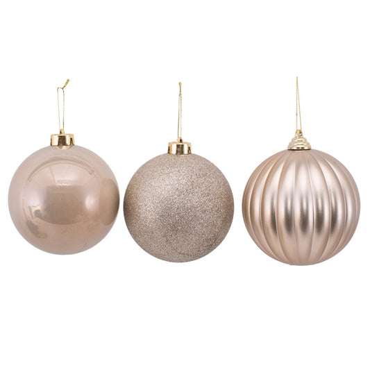 3Pk 12cm Bauble-Platinum