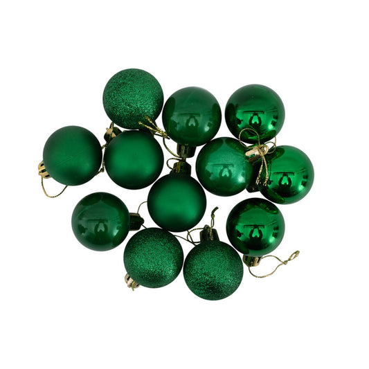 24Pk 4cm Bauble-Green
