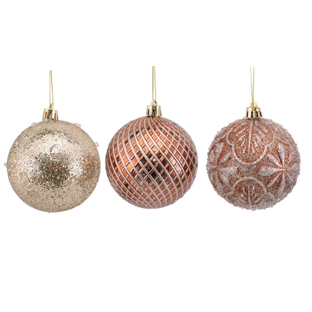 3A 8cm Copper Baubles In Pdq