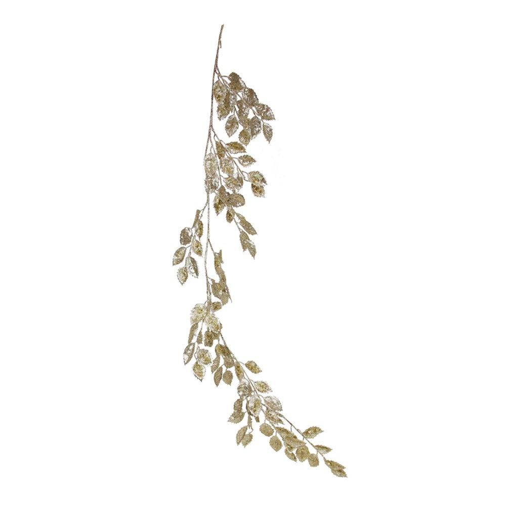 155cm Champagne Glitter Leaf Garland