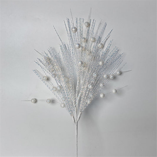 78cm White Glitter Ball Stem