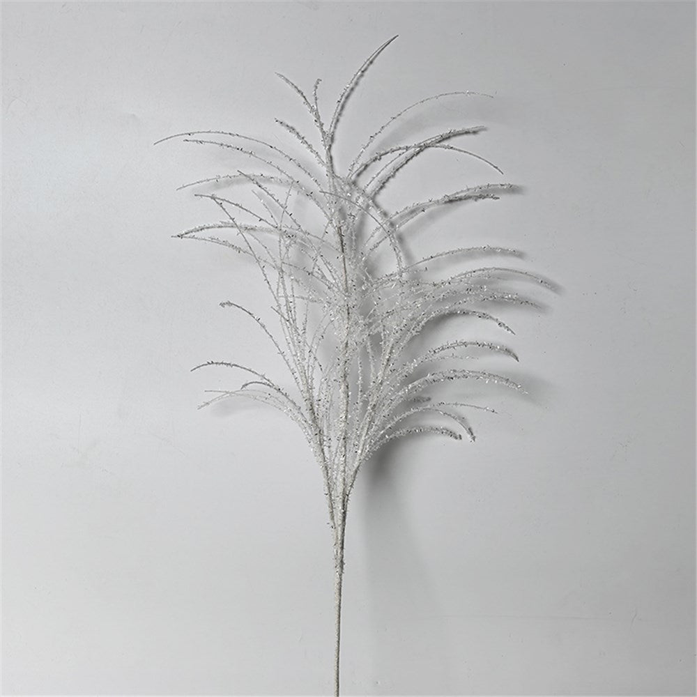 82cm White Glitter Finish Stem