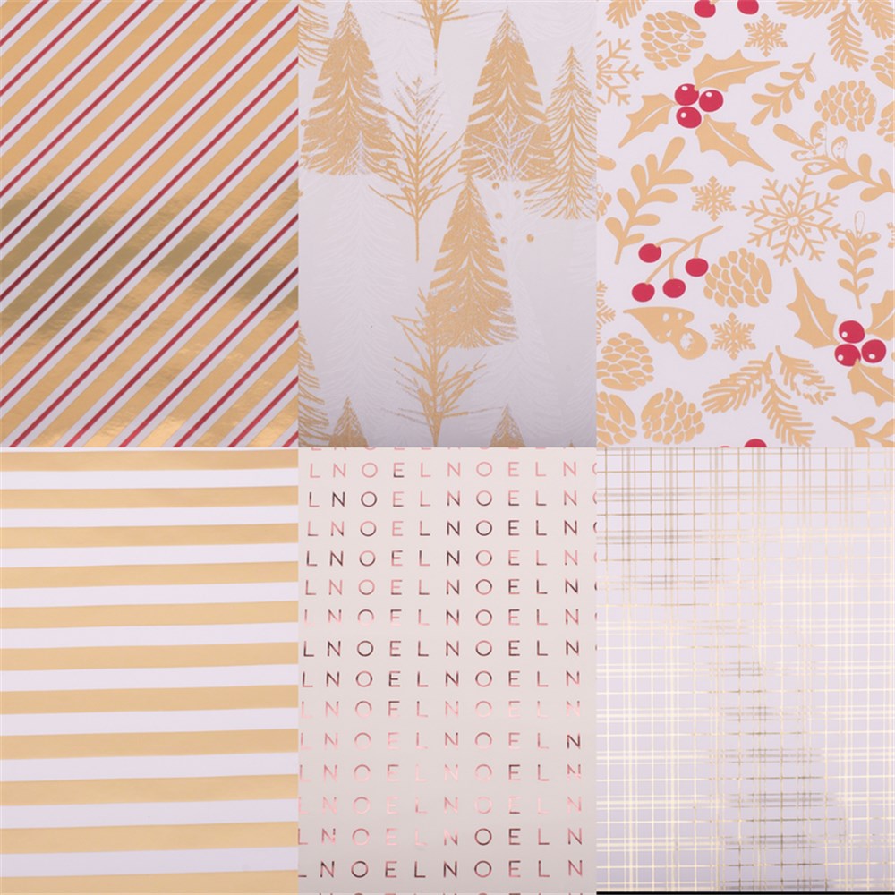 70cmx3M Elegant Foil Christmas Roll Wrap