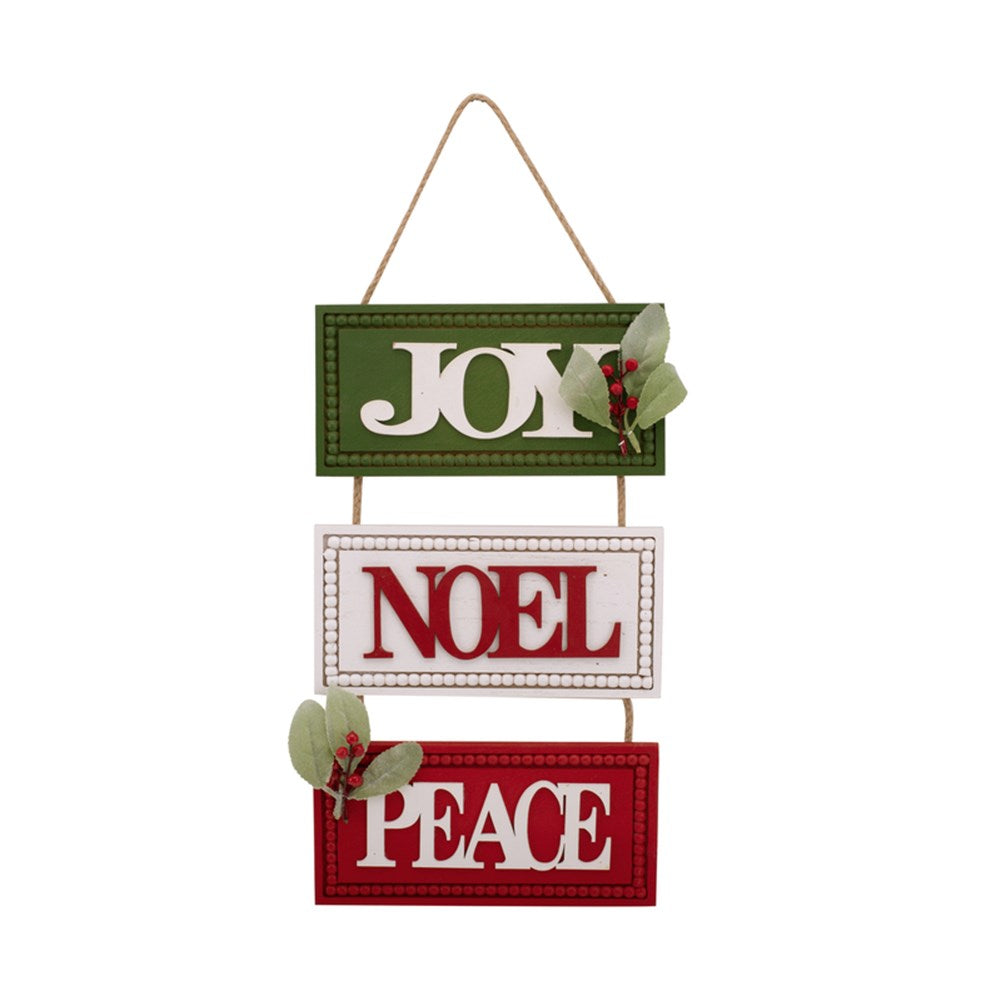 42x24cm Christmas Sign Joy, Noel, Peace