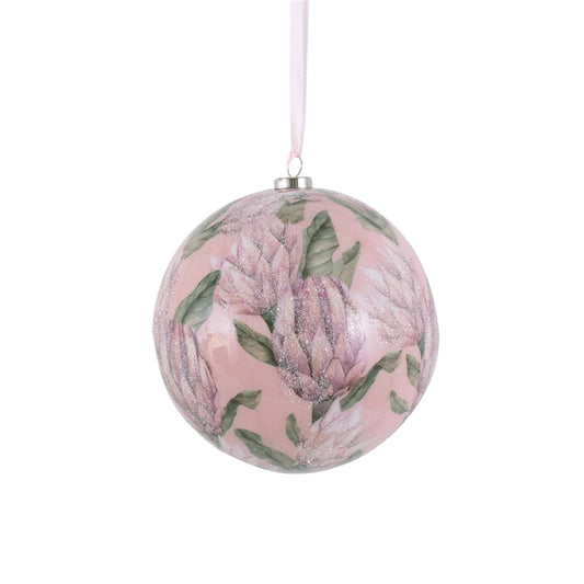 10cm Pink Protea Bauble