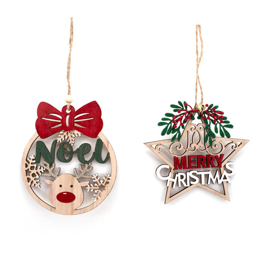 2A 13x10cm Christmas Tree Ornament