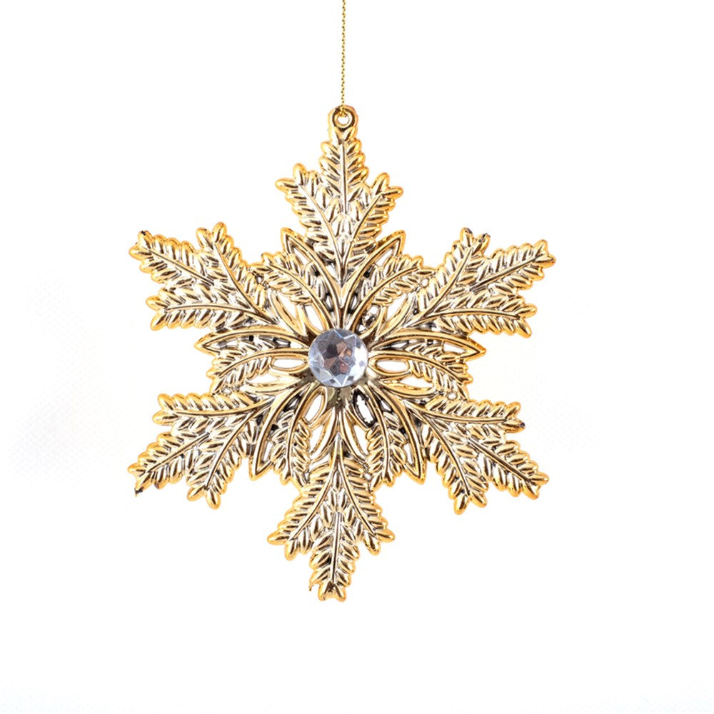 13cm Gold Snowflake Tree Ornament