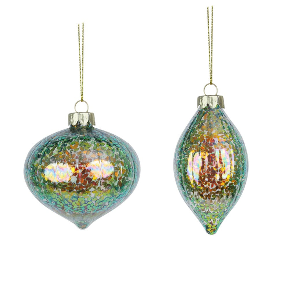 2A 8cm Irridesent Finial & Onion