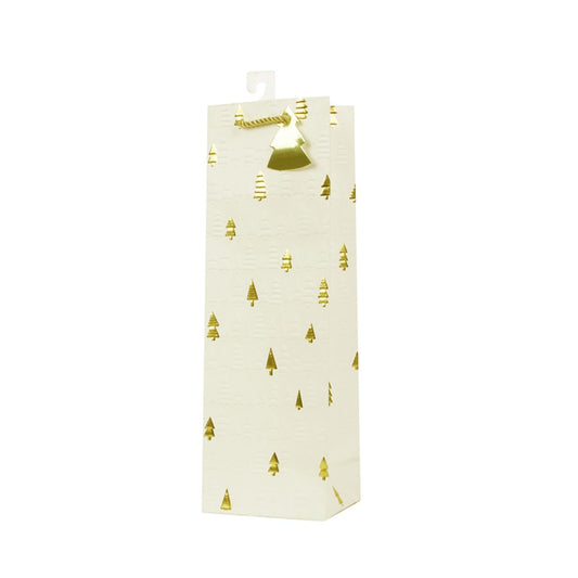 Gold Embossed Tree Bottle Bag 13x36x12cm