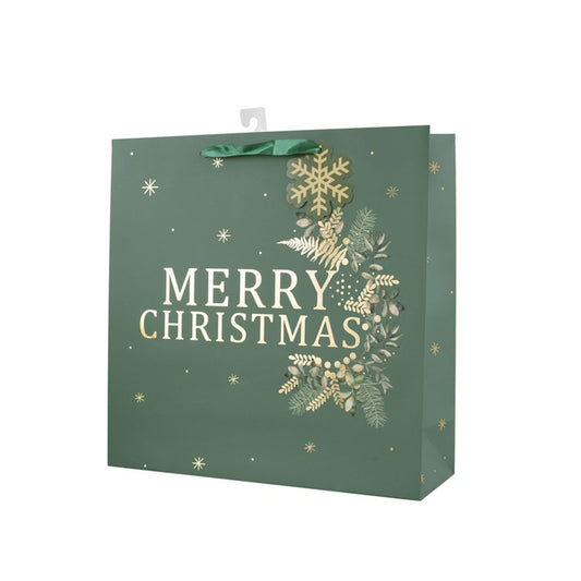 XL Merry Christmas Square Gift Bag 35x35x10cm