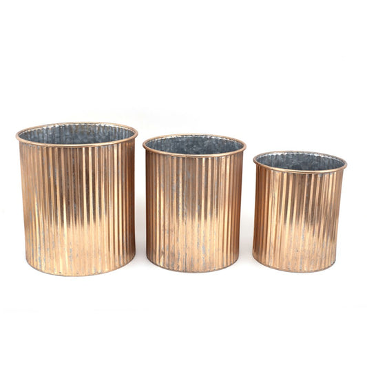 Antique Gold Metal Planter L33X35cm