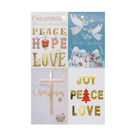 4A 12Pk Religious Greeting Cards W/Envelopes