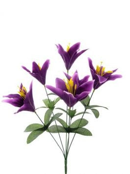 Lily Bundle 40cm Purple