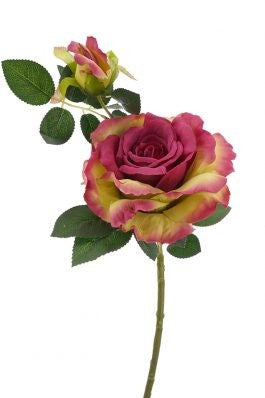 Rose Stem W/bud 46cm Purple