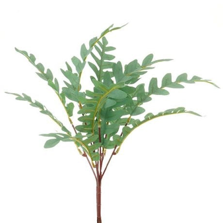 Fern Bush 36cm White Green