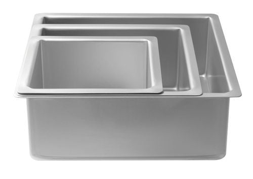 Mondo Set Of 3 Square 4” Deep Cake Pans (6in/8in/10in)