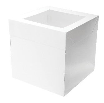 Mondo White Cake Box 10in Tall Square 10in X 10in