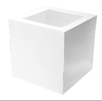 Mondo White Cake Box 10in Tall Square 10in x 10in