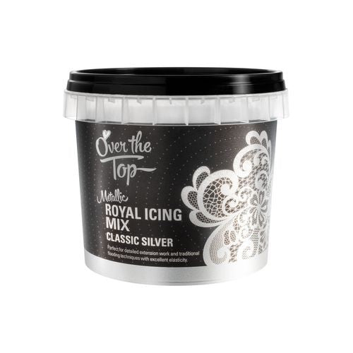 Over The Top Metallic Royal Icing Mix Classic Silver 150gm