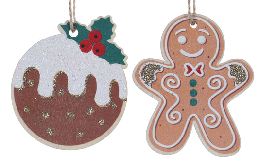 Cute Gingerbread & Pudding Hanging Decor Assorted