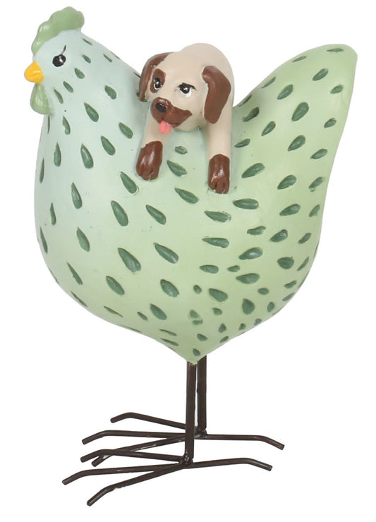 Resin Chicken - Dot Cluckin Pawfect together