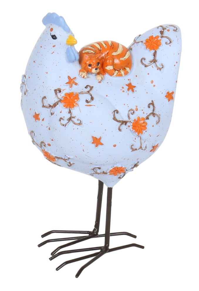 Resin Chicken - Penny  Purrfectly winging it