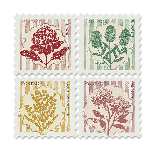 Resin Coasters Stamp Design Botanical