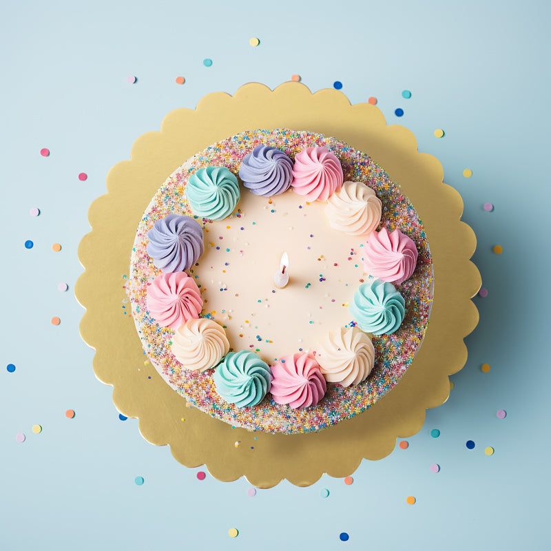 10 Scalloped Cake Board - Gold