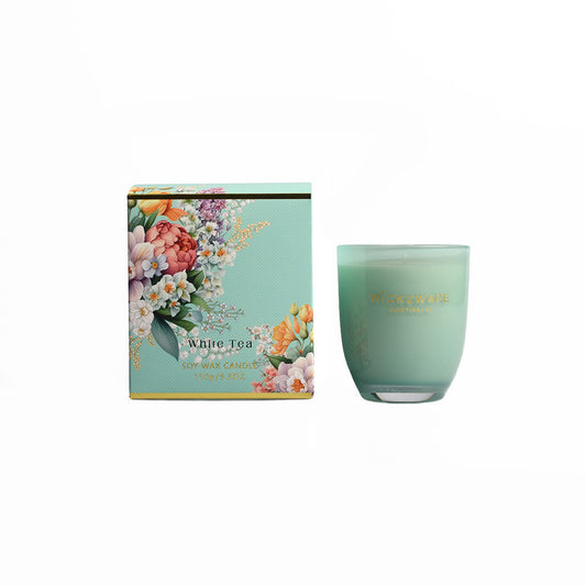 Candle Jar Soy 150g White Tea Blue