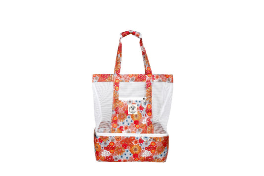 2 In 1 Beach Cooler Bag Retro Summer 45x44x18cm