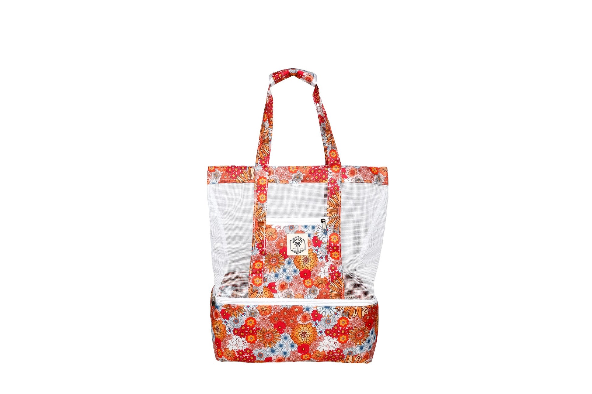 2 In 1 Beach Cooler Bag Retro Summer 45x44x18cm