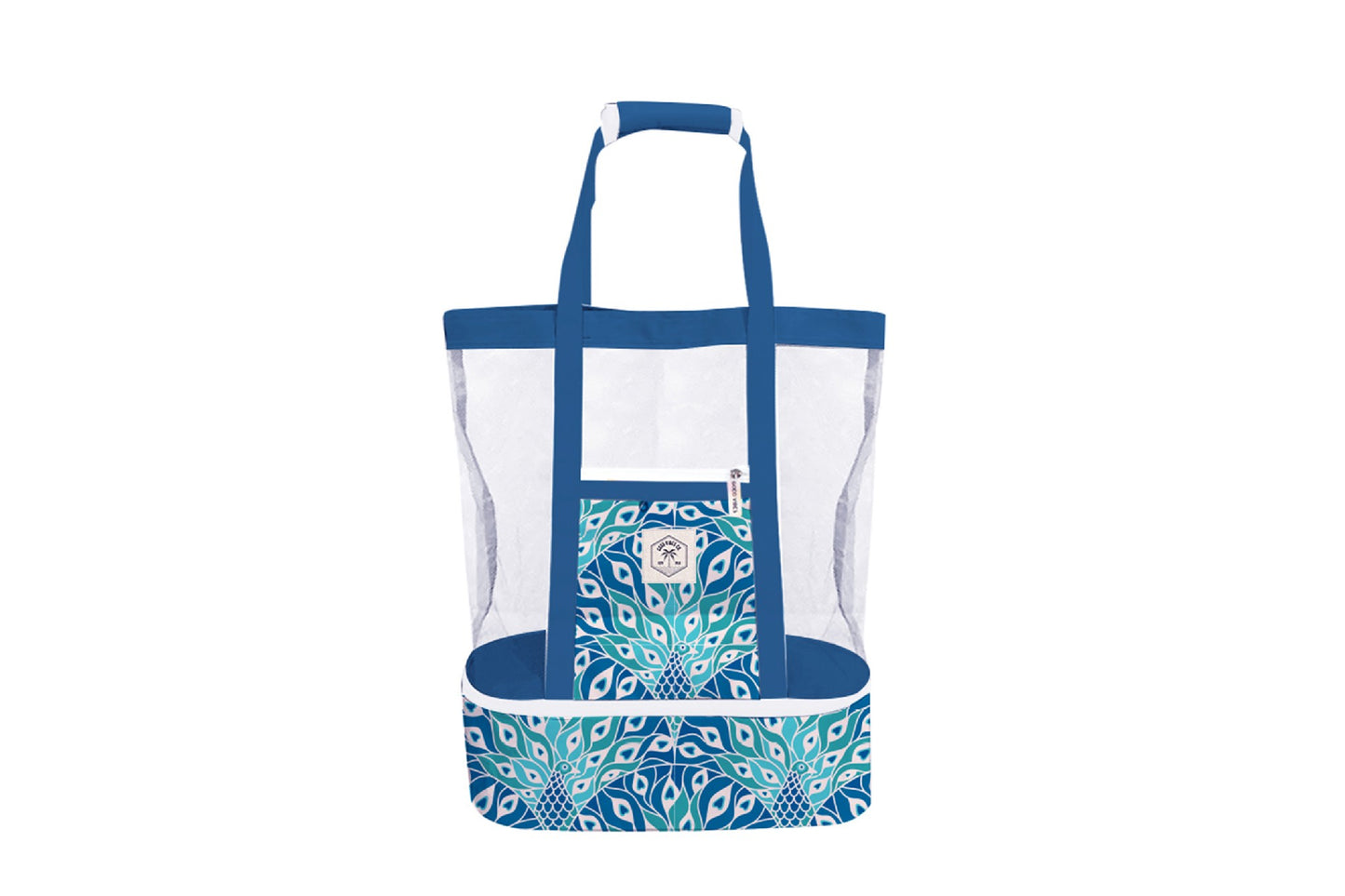 2 In 1 Beach Cooler Bag Peacock Paradise 45x44x18cm