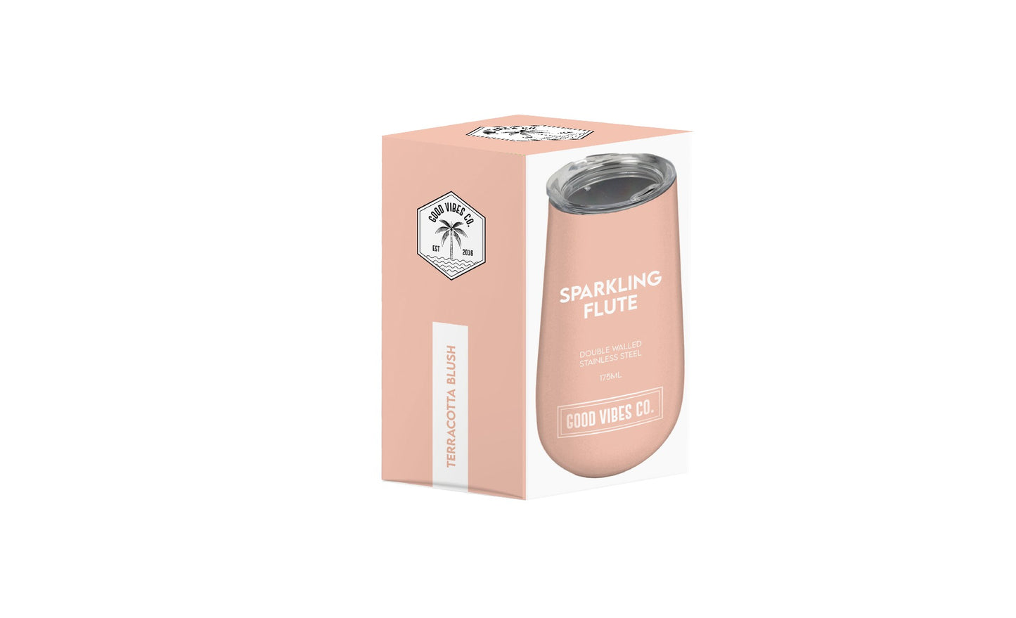 Sparkling Travel Cup Double Walled Stainless steel 175ml Terra Blush