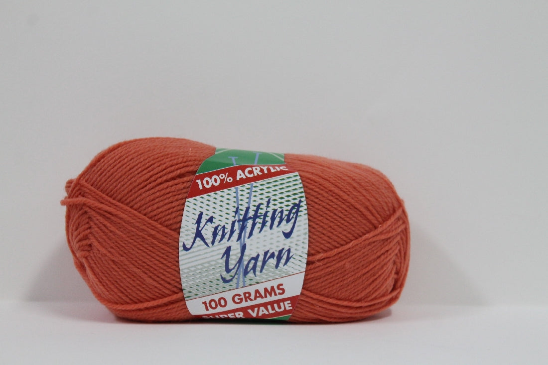 Knitting Yarn 8ply 100g Coral