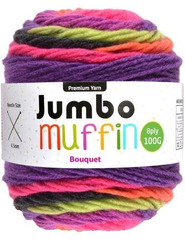 Jumbo Muffin Yarn 8ply 200g Bouquet