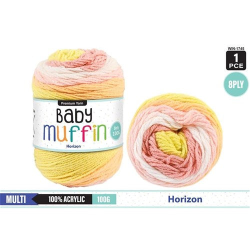 Baby Muffin Yarn 8ply 100g Horizon