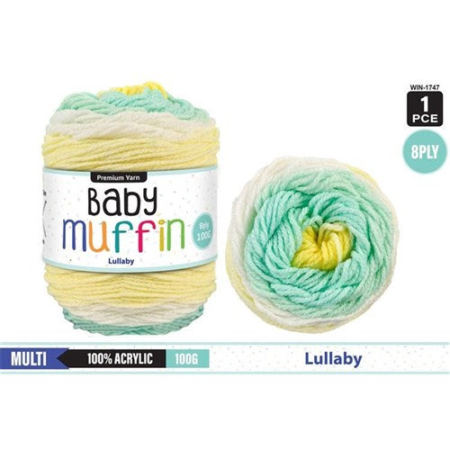 Baby Muffin Yarn 8ply 100g Lullaby