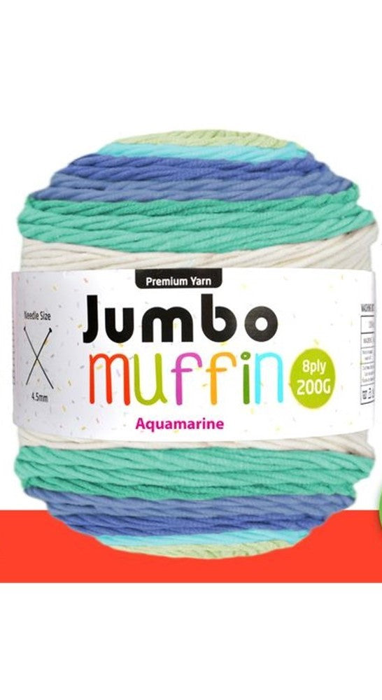 Jumbo Muffin Yarn 8ply 200g Aquamarine