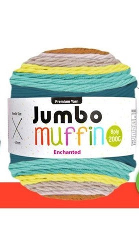 Jumbo Muffin Yarn 8ply 200g Enchanted