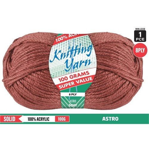 Knitting Yarn 8ply 100g Astro