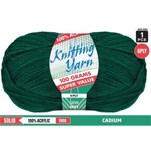 1pce Acrylic Yarn CADIUM 8ply 100G