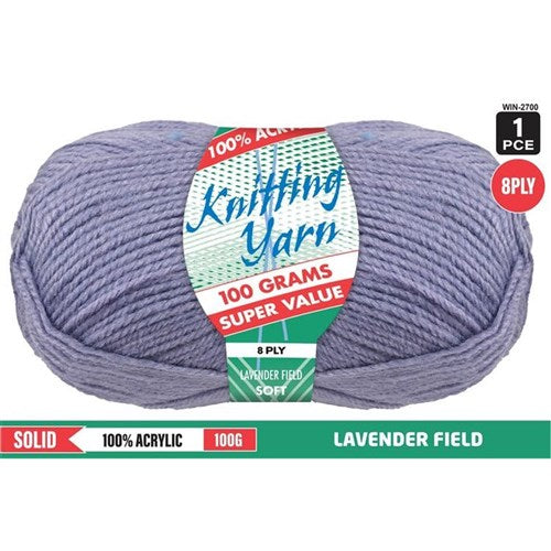 1pce Acrylic Yarn LAVENDERFIELD 8ply100G