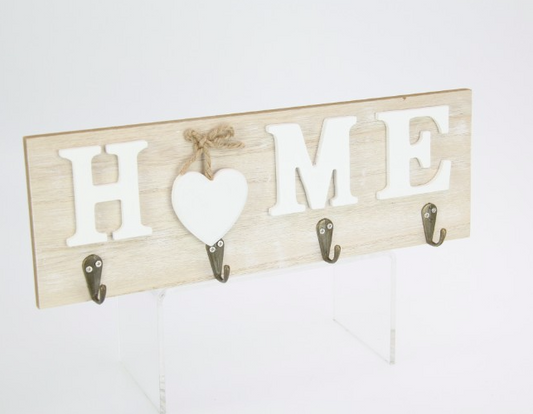 35cm Home Key Rack with Love Heart MDF