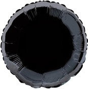 FOIL BALLOON 45cm ROUND BLACK